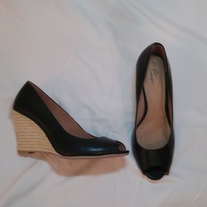 DEFLEX Comfort Woman Black Wedge 7.5 M 3.5" Heel